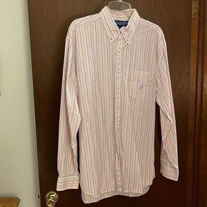 Nautica pink blue grey and white dress shirt